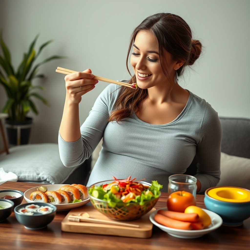 Sushi, salad, BBQ và phô mai: phân tích an toàn cho mẹ bầu